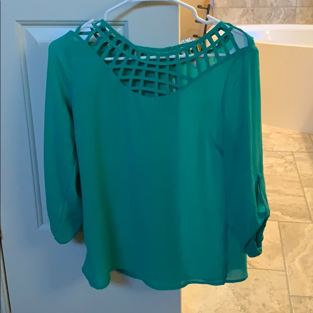 Green blouse
